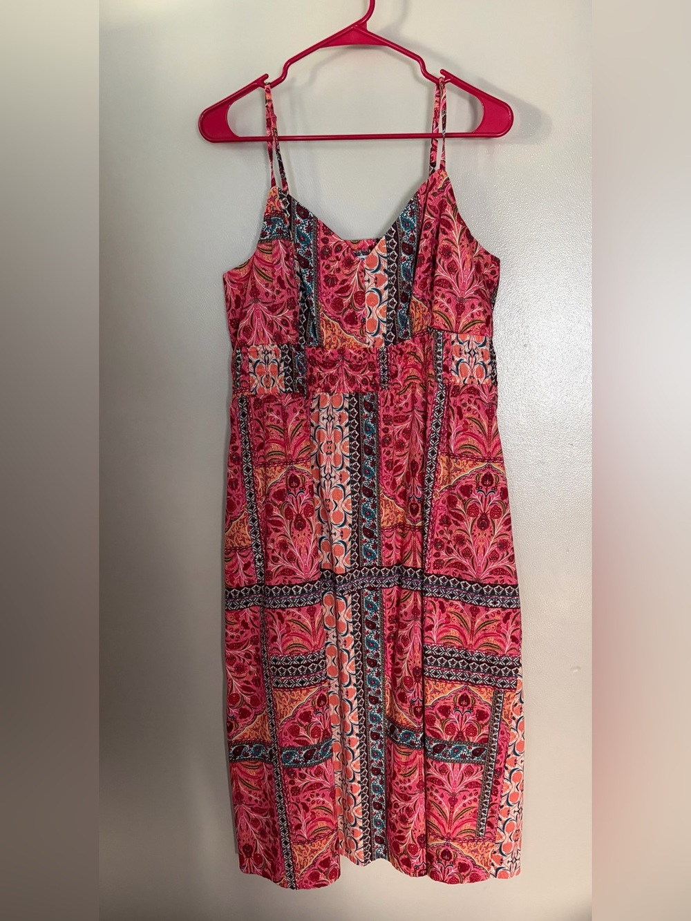 Old Navy Multi‑Print Spaghetti Strap Maxi Dress